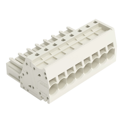 1-conductor female connector, Push-in CAGE CLAMP&reg;, 10 mm&sup2;, light gray