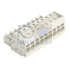 1-conductor female connector, Push-in CAGE CLAMP&reg;, 10 mm&sup2;, light gray