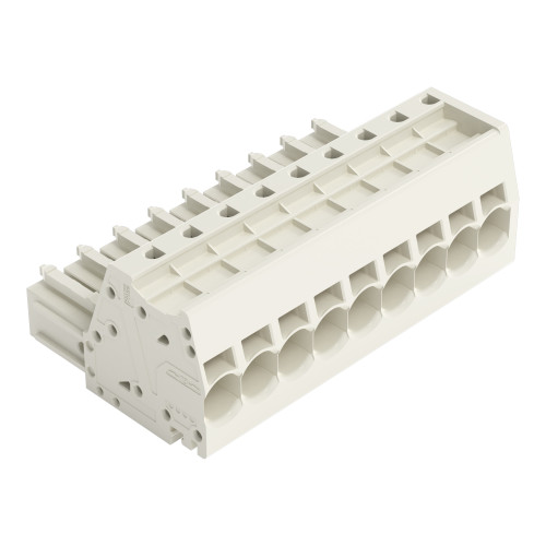 1-conductor female connector, Push-in CAGE CLAMP&reg;, 10 mm&sup2;, light gray