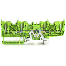 4-pin ground carrier terminal block, for DIN-rail 35 x 15 and 35 x 7.5, green-yellow