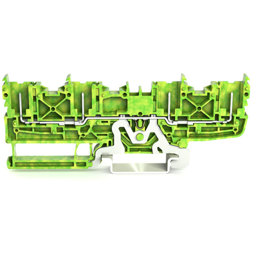 4-pin ground carrier terminal block, for DIN-rail 35 x 15 and 35 x 7.5, green-yellow