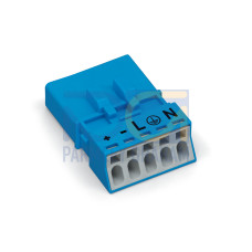 Plug, 5-pole, Cod. I, blue