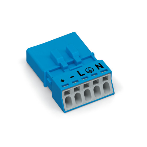 Plug, 5-pole, Cod. I, blue