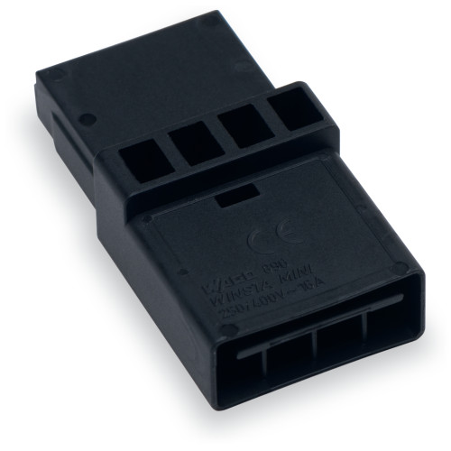 Intermediate coupler, 4-pole, Cod. A, black