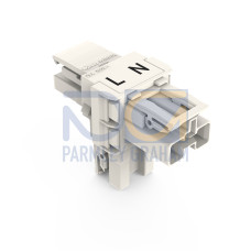 T-distribution connector, 2-pole, Cod. A, white