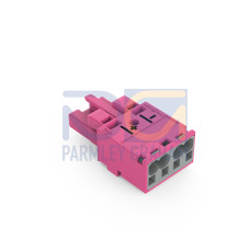 Socket, 2-pole, Cod. B, pink