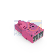Plug, 2-pole, Cod. B, pink