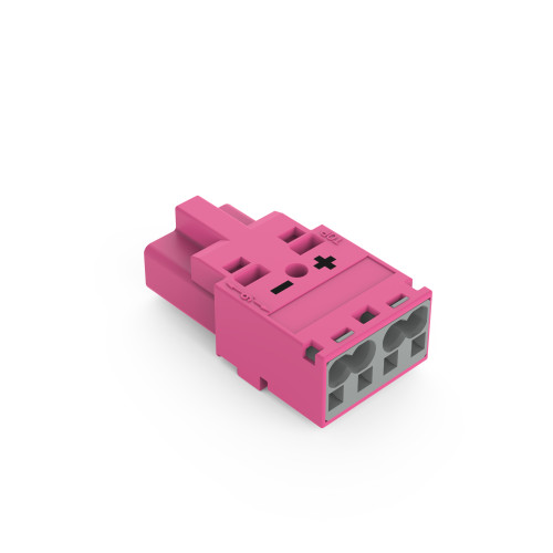 Plug, 2-pole, Cod. B, pink