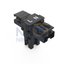T-distribution connector, 2-pole, Cod. A, black