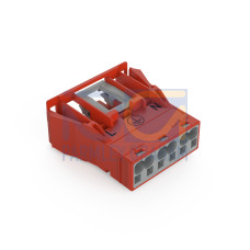 Snap-in socket, 3-pole, Cod. P, red