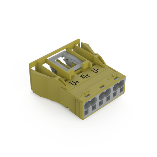 Snap-in socket, 3-pole, Cod. B, light green