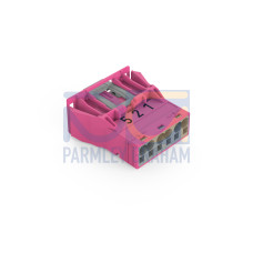 Snap-in plug, 3-pole, Cod. B, pink