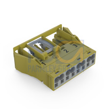 Snap-in socket, 4-pole, Cod. B, light green