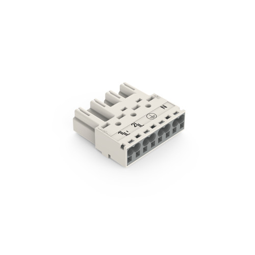 Plug, 4-pole, Cod. A, white