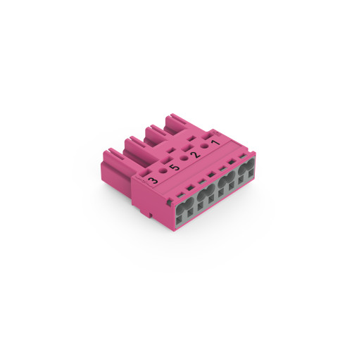 Plug, 4-pole, Cod. B, pink