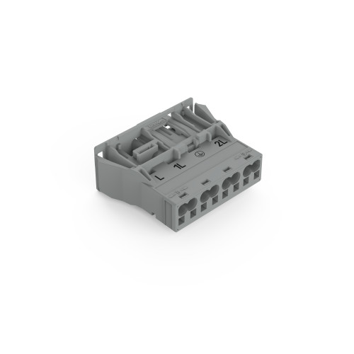Snap-in plug, 4-pole, Cod. B, gray