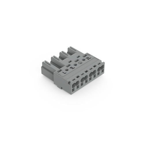 Plug, 4-pole, Cod. B, gray