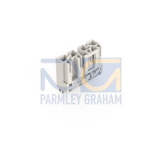 Plug for PCBs, straight, 4-pole, white