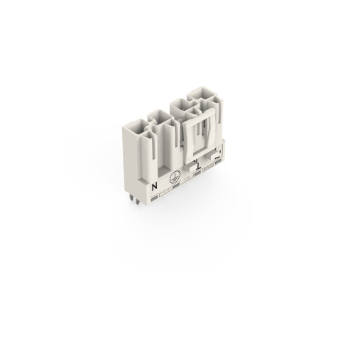 Plug for PCBs, straight, 4-pole, white
