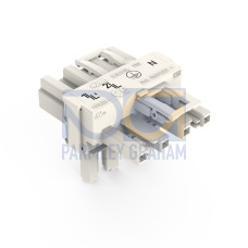 T-distribution connector, 4-pole, Cod. A, white