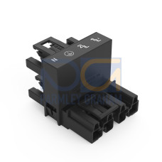 h-distribution connector, 4-pole, Cod. A, black