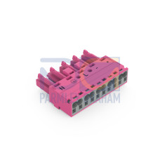 Socket, 5-pole, Cod. B, pink