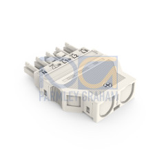 Socket, 5-pole, Cod. A, white