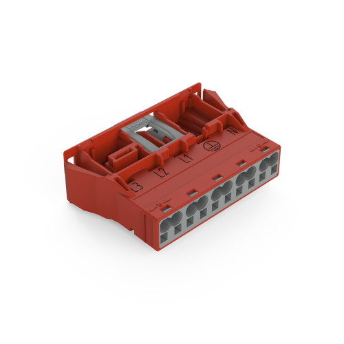 Snap-in plug, 5-pole, Cod. P, red