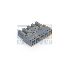 Plug, 5-pole, Cod. B, gray