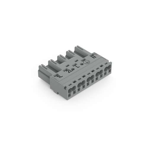 Plug, 5-pole, Cod. B, gray