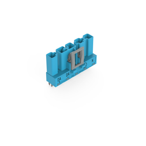 Plug for PCBs, straight, 5-pole, blue