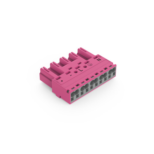 Plug, 5-pole, Cod. B, pink