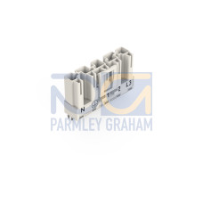 Plug for PCBs, straight, 5-pole, white