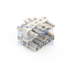 3-way distribution connector, 5-pole, Cod. A, white