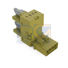 h-distribution connector, 4-pole, Cod. B, light green
