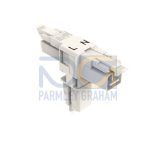 T-distribution connector, 2-pole, Cod. A, white
