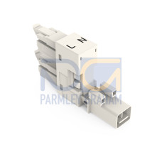 h-distribution connector, 2-pole, Cod. A, white