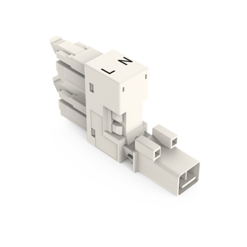 h-distribution connector, 2-pole, Cod. A, white