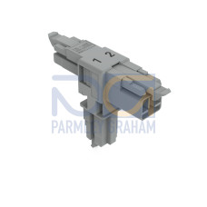 T-distribution connector, 2-pole, Cod. B, gray