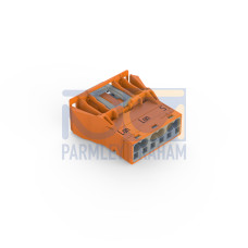 Snap-in plug, 3-pole, Cod. R, orange