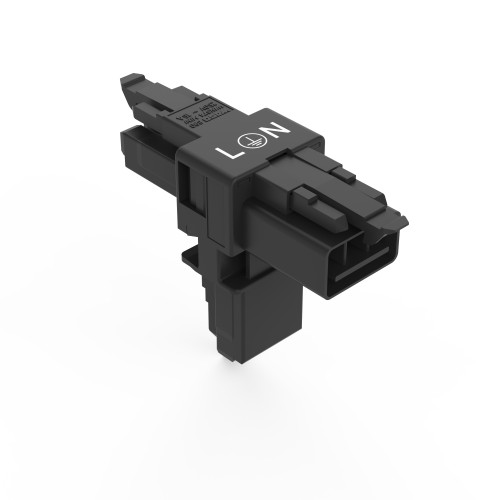 T-distribution connector, 3-pole, Cod. A, black