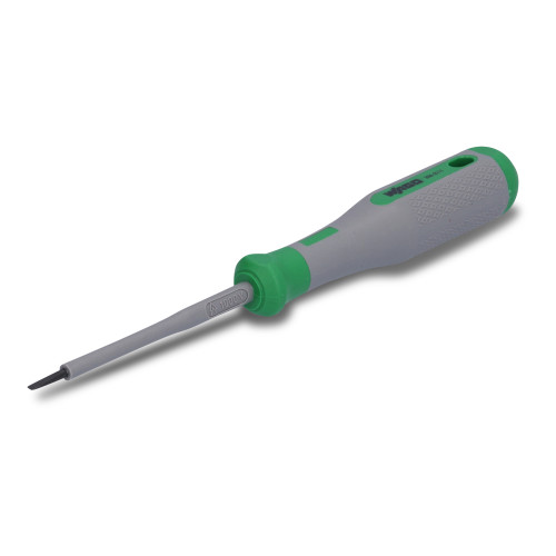 VDE slot screwdriver, 2.5 x 0.4 x 75, VDE tested, green/gray