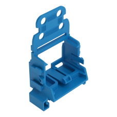 Mounting carrier with strain relief, for 10-wire connectors, 221 Series - 4 mm&sup2;, blue