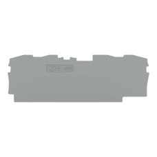 End and intermediate plate, 1 mm thick, gray