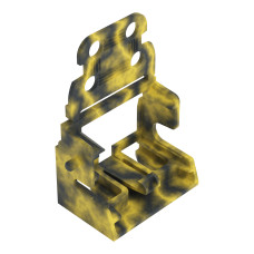Mounting carrier with strain relief, for 10-wire connectors, 221 Series - 4 mm&sup2;, dark gray/yellow