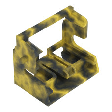 Mounting carrier, for 10-wire connectors, 221 Series - 4 mm&sup2;, dark gray/yellow
