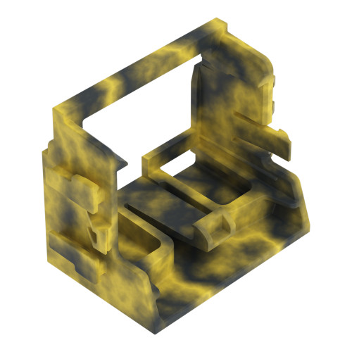 Mounting carrier, for 10-wire connectors, 221 Series - 4 mm&sup2;, dark gray/yellow