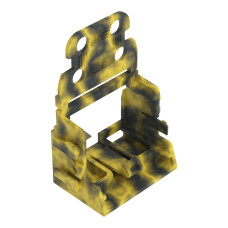 Mounting carrier with strain relief, for 10-wire connectors, 221 Series - 4 mm&sup2;, dark gray/yellow