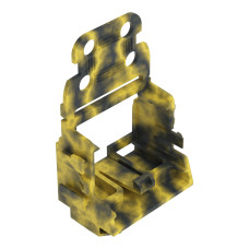 Mounting carrier with strain relief, for 10-wire connectors, 221 Series - 4 mm&sup2;, dark gray/yellow