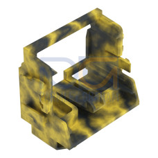 Mounting carrier, for 10-wire connectors, 221 Series - 4 mm&sup2;, dark gray/yellow